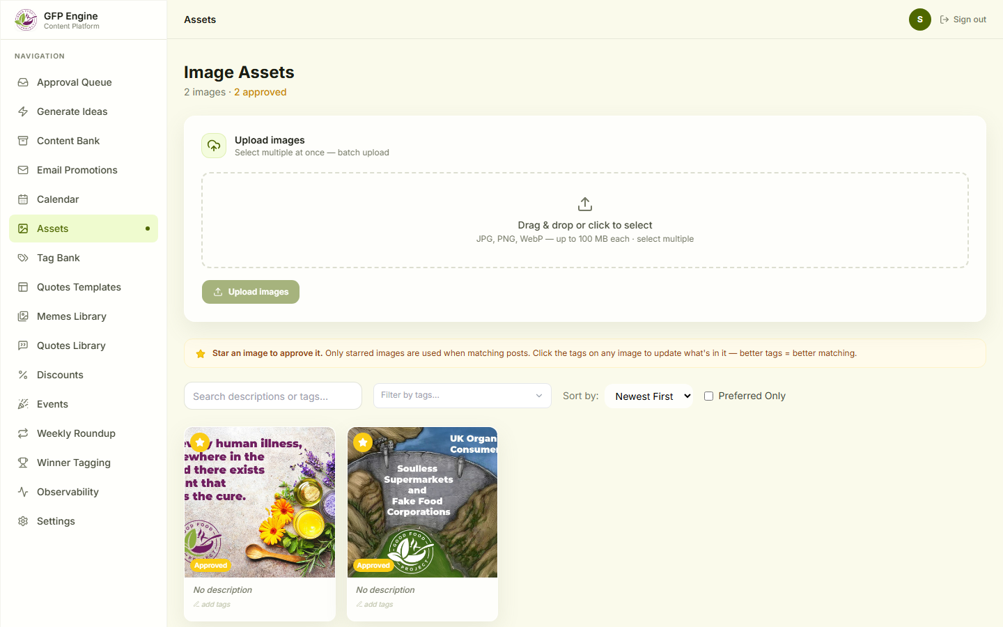 Good Food Project assets library